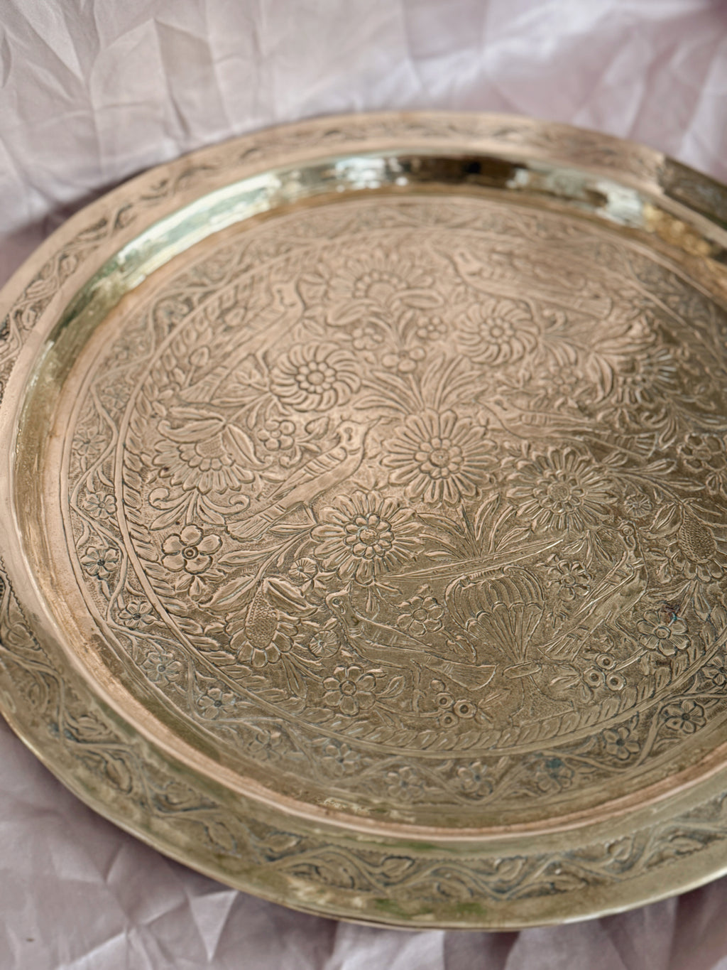 Vintage Large Brass Tray (UK ONLY)