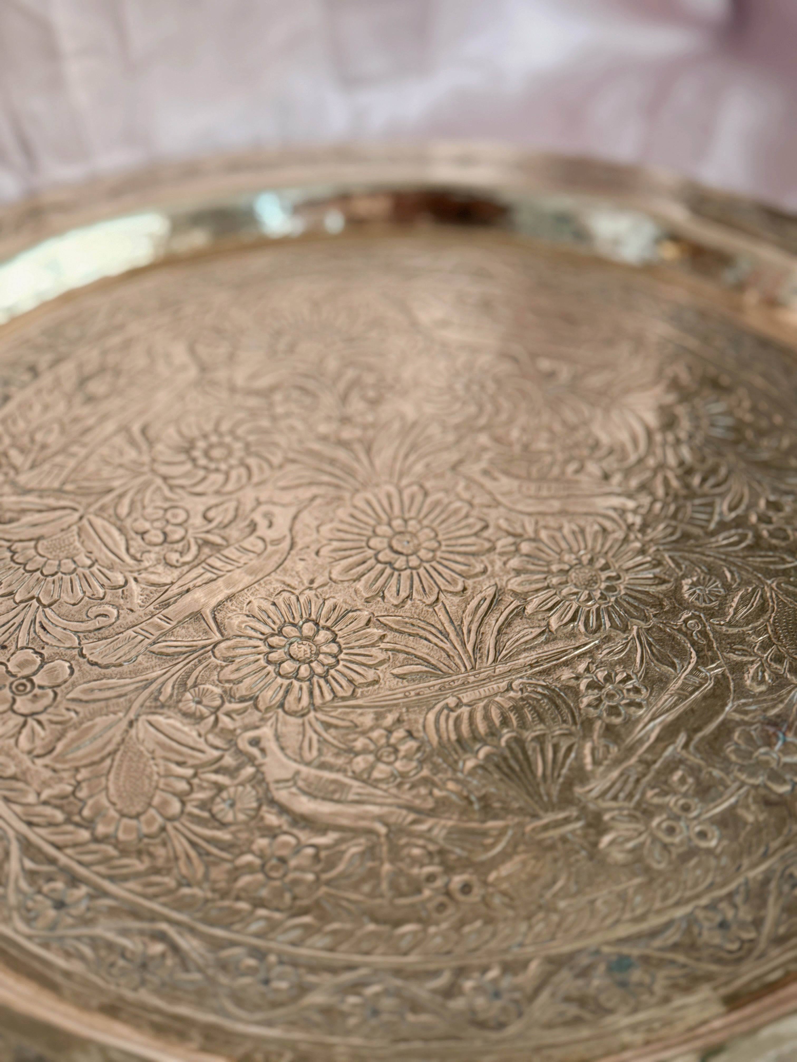 Vintage Large Brass Tray (UK ONLY)