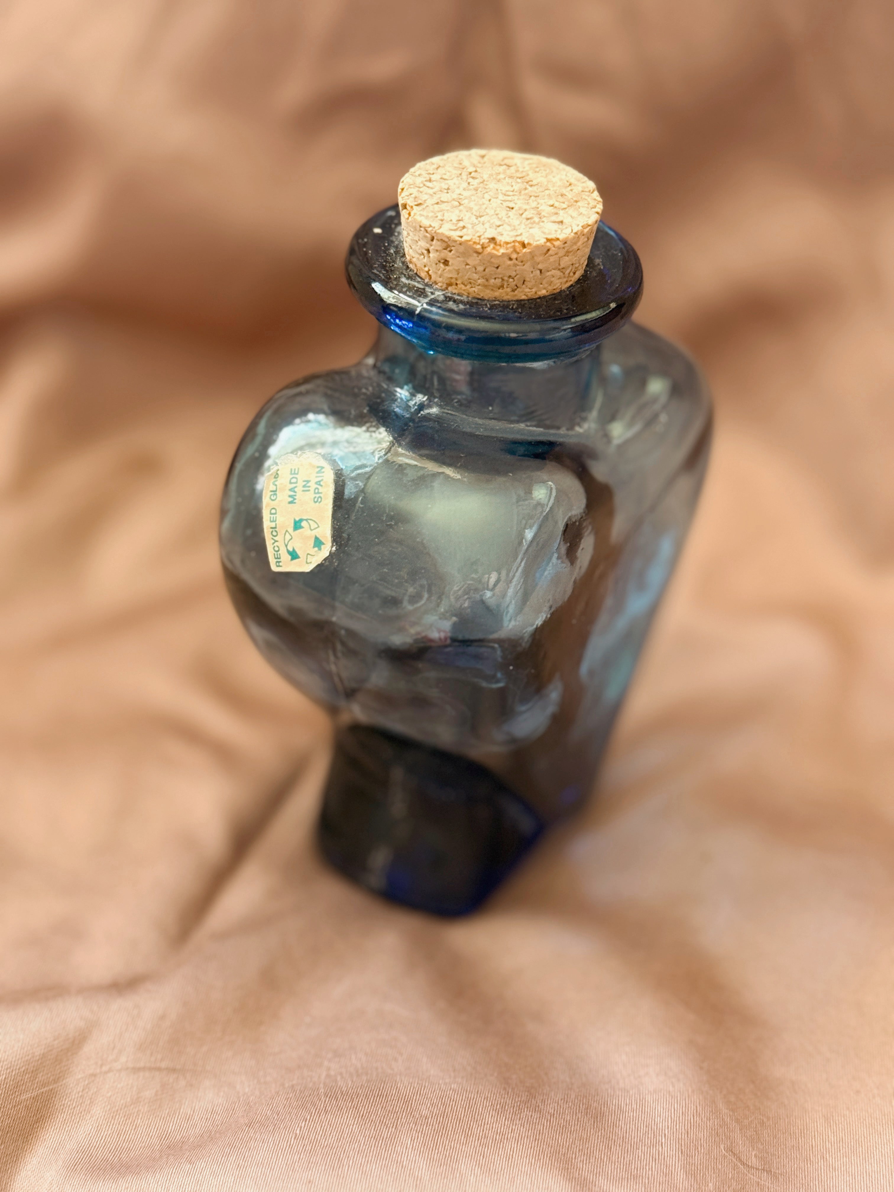 Vintage Blue Heart Jar