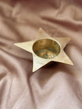 Vintage Brass Star Tealight Holder