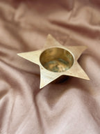 Vintage Brass Star Tealight Holder