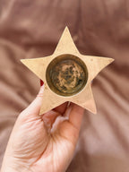 Vintage Brass Star Tealight Holder