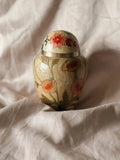 Vintage Brass + Enamel Canister