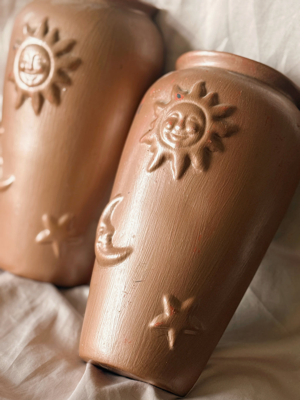 Vintage Celestial Terracotta Wall Vases (UK ONLY)