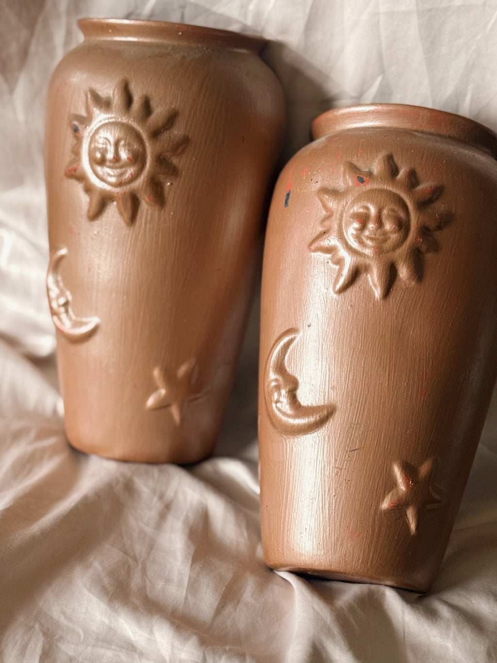 Vintage Celestial Terracotta Wall Vases (UK ONLY)