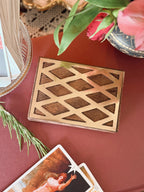 Vintage Wood + Brass Box