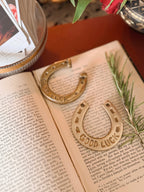 Vintage Brass "Good Luck" Horseshoe