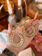Vintage Brass "Good Luck" Horseshoe
