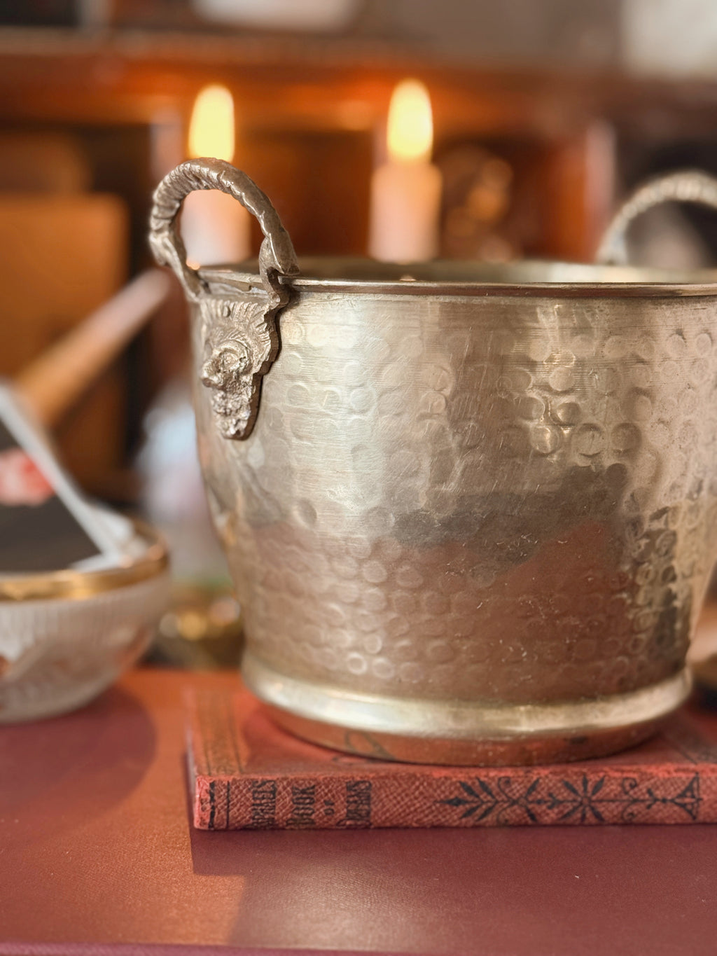 Vintage Large Brass Cauldron