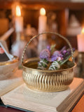 Vintage Brass Trinket Basket