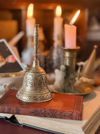 Vintage Brass + Enamel Bell