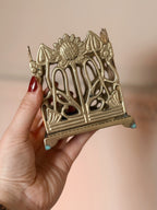 Vintage Brass Sunflower Pen Pot