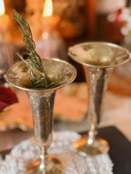 Vintage Pair of Brass Bud Vases
