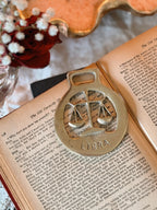 Vintage Brass Libra Medallion