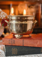 Vintage Small Brass Cauldron