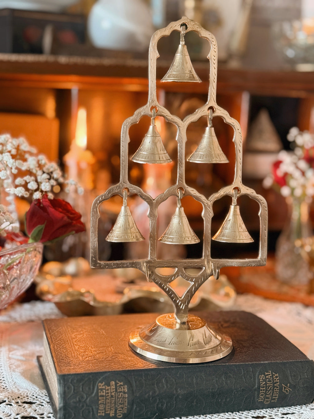 Vintage Brass Bell Tree
