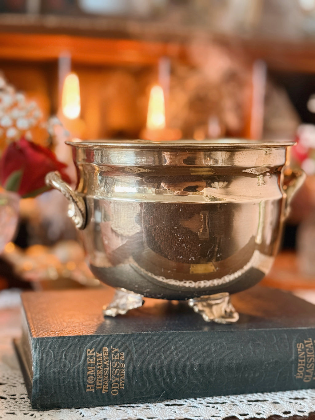 Vintage Brass Medium Cauldron