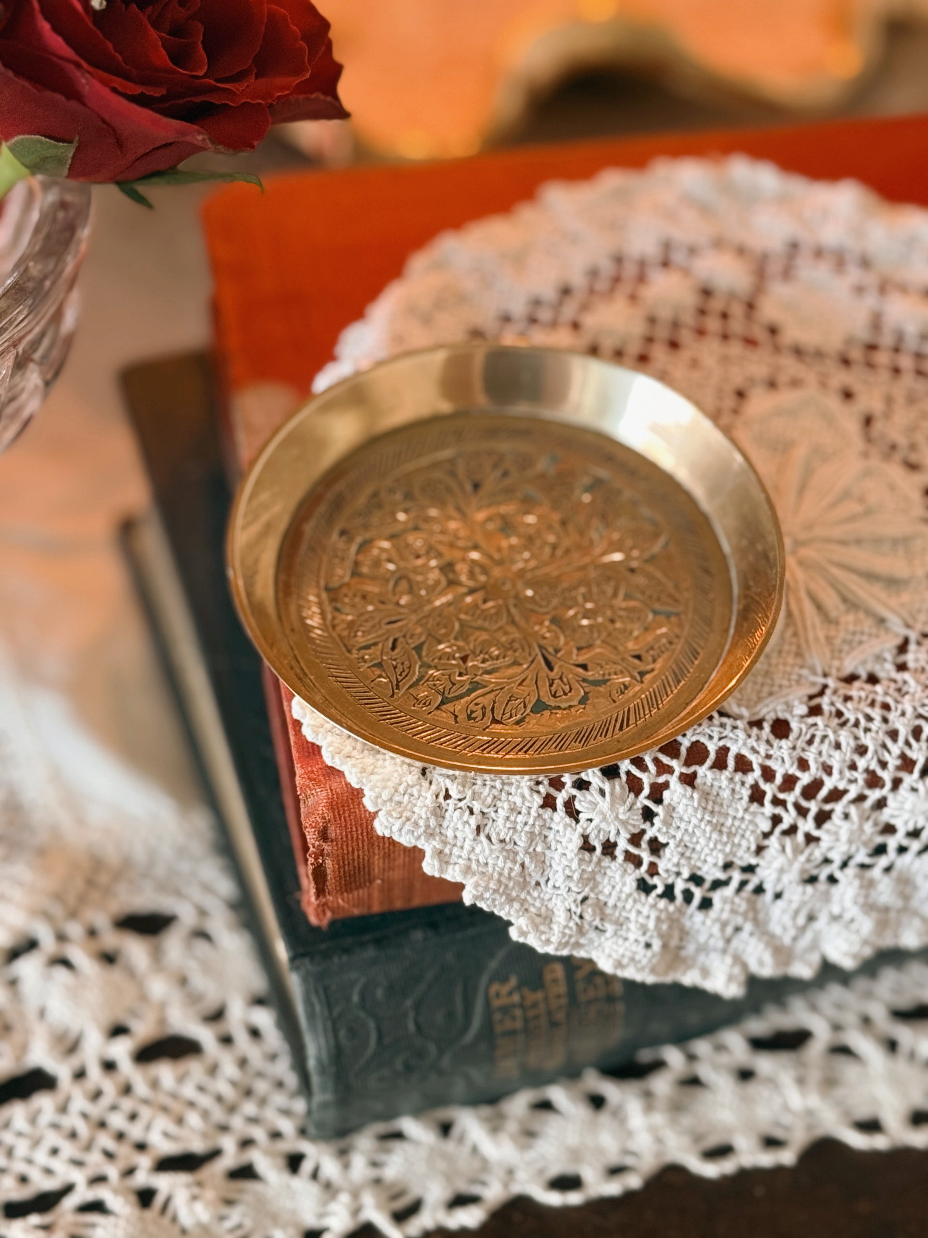 Vintage Brass Trinket Dish