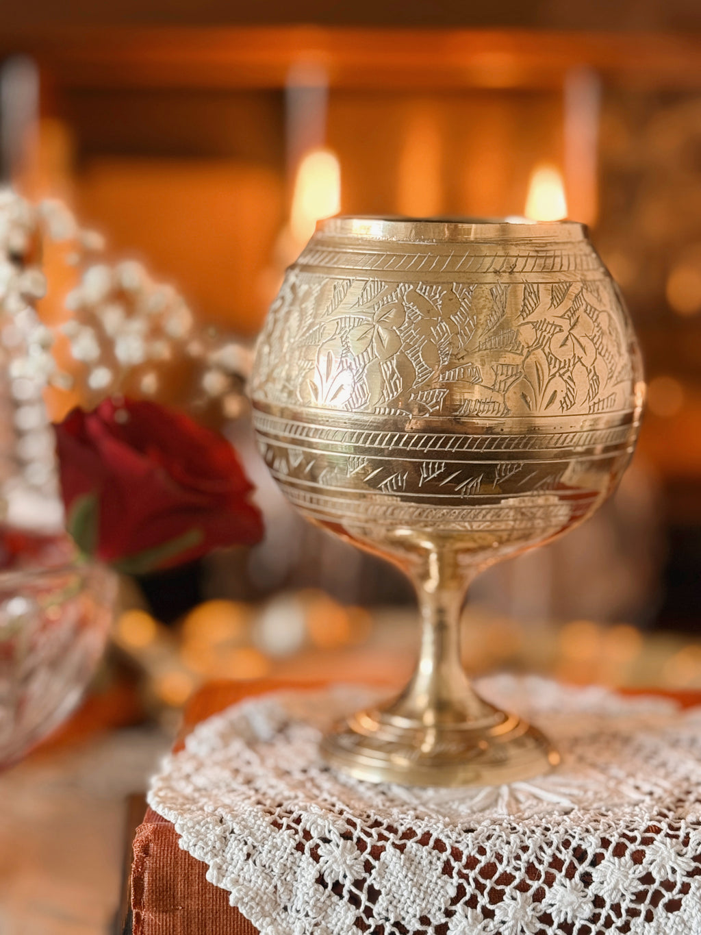 Vintage Brass Goblet