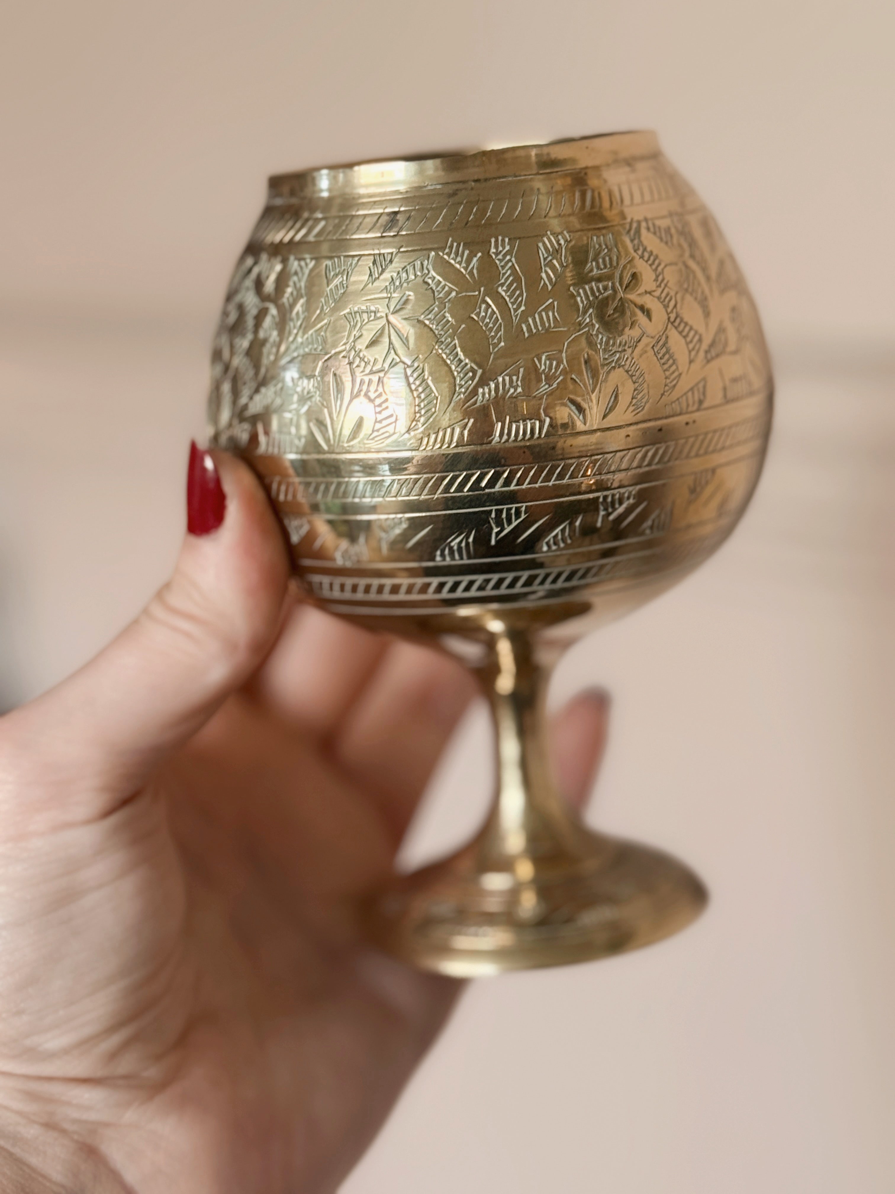 Vintage Brass Goblet