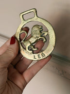 Vintage Brass Leo Medallion
