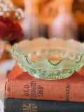 Vintage Green Glass Trinket Dish