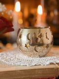 Vintage Brass Celestial Tealight Holder