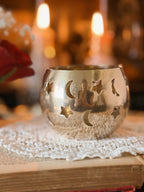 Vintage Brass Celestial Tealight Holder