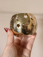 Vintage Brass Celestial Tealight Holder