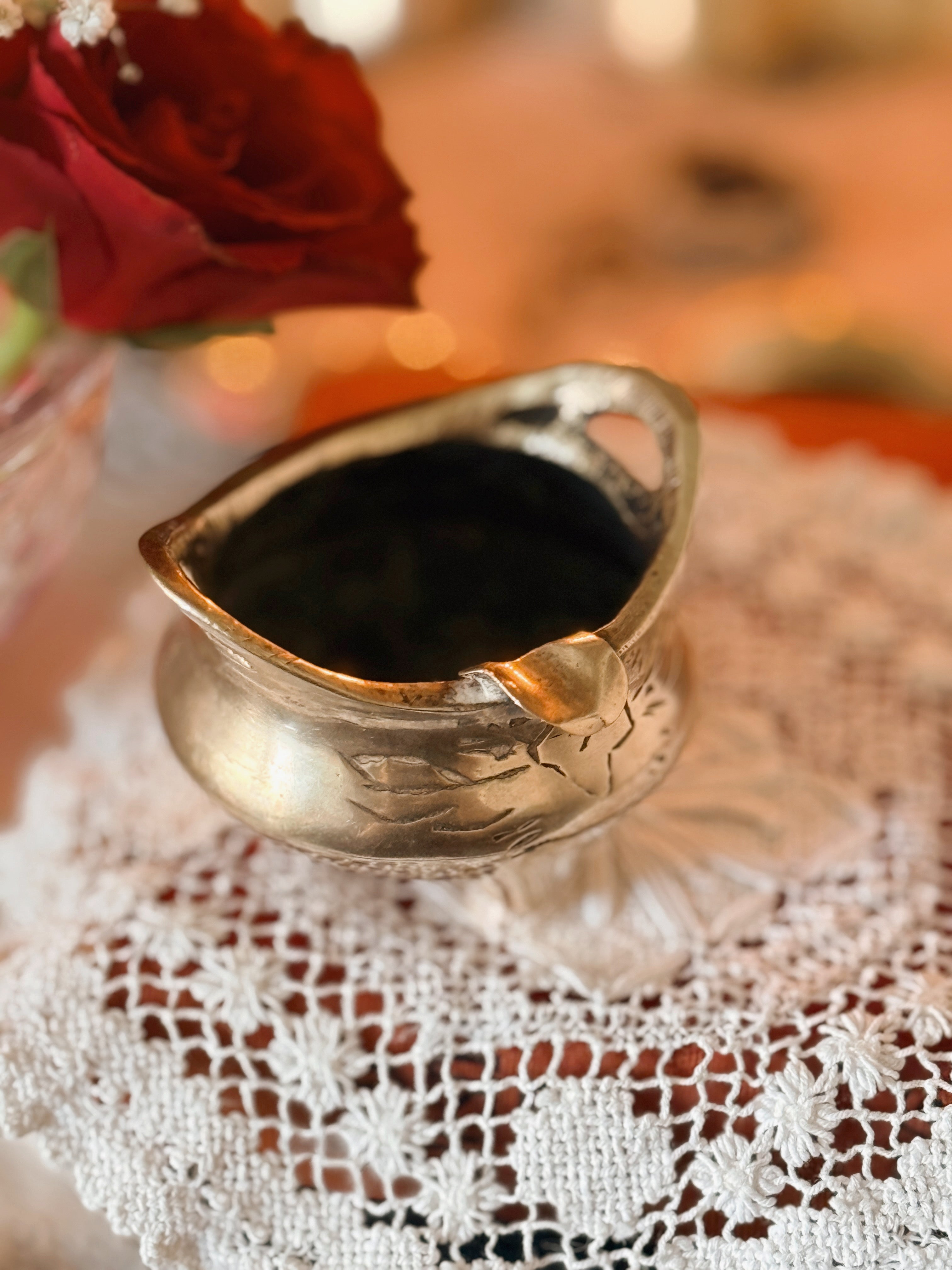 Vintage Mini Brass Cauldron
