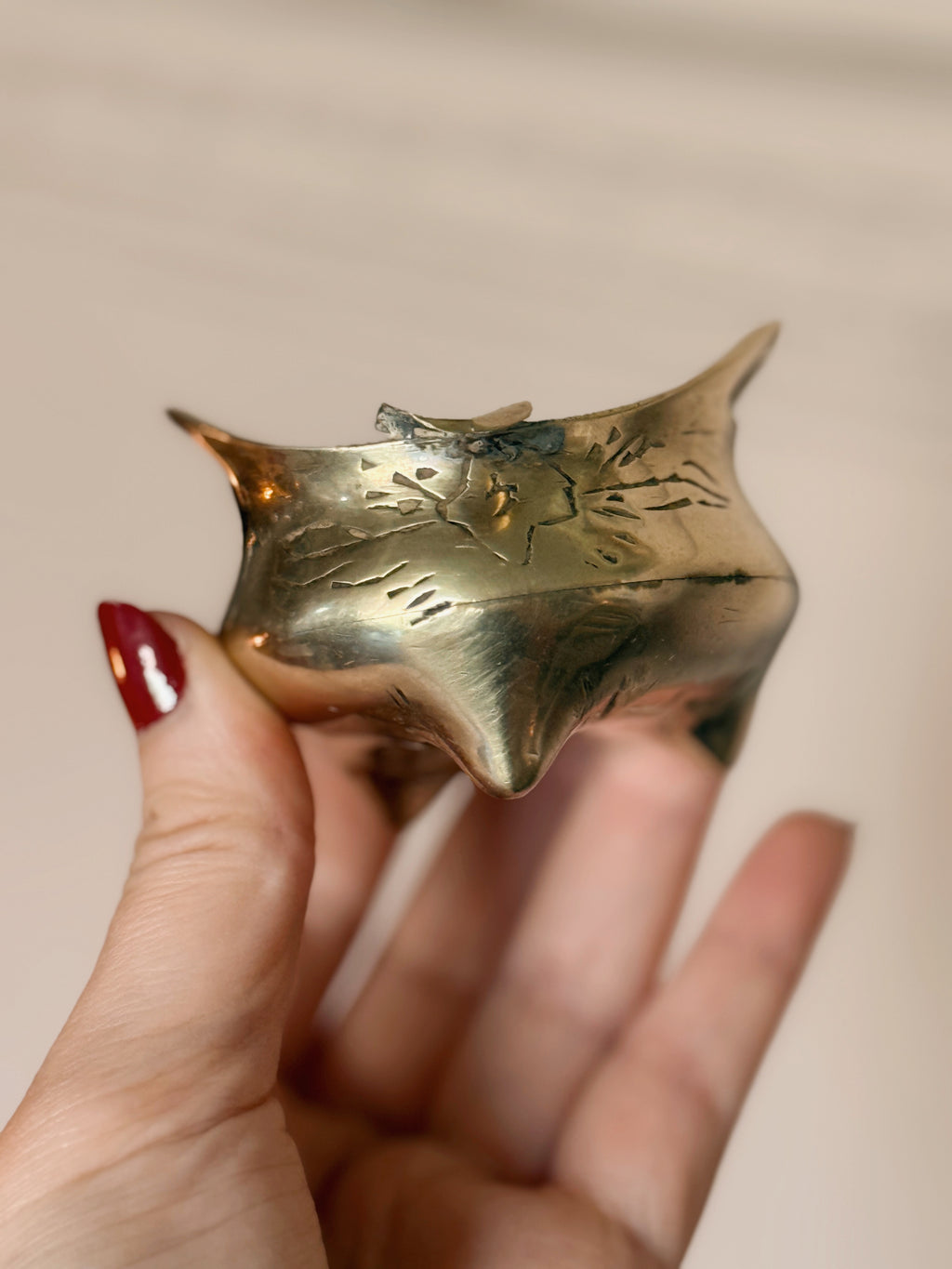 Vintage Mini Brass Cauldron