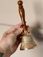 Vintage Brass + Enamel Bell