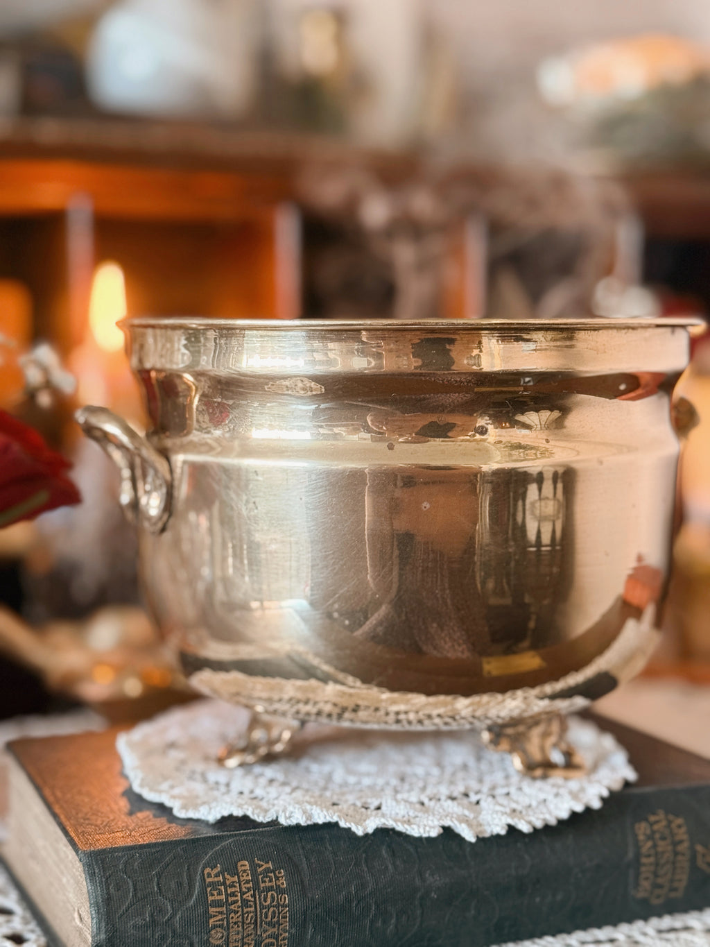 Vintage Large Brass Cauldron