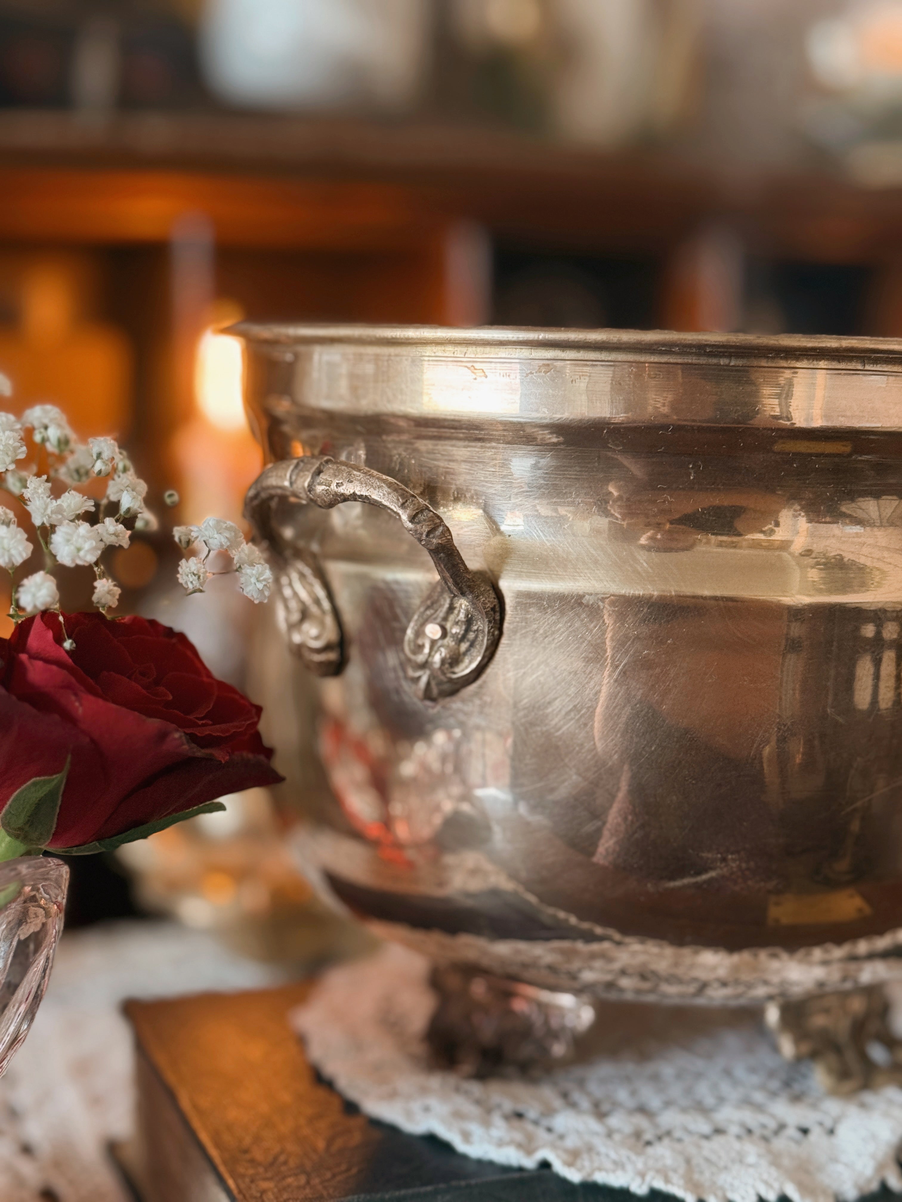 Vintage Extra Large Brass Cauldron