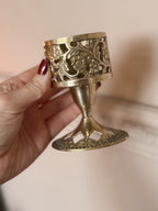 Vintage Brass Chalice Style Candle Holder