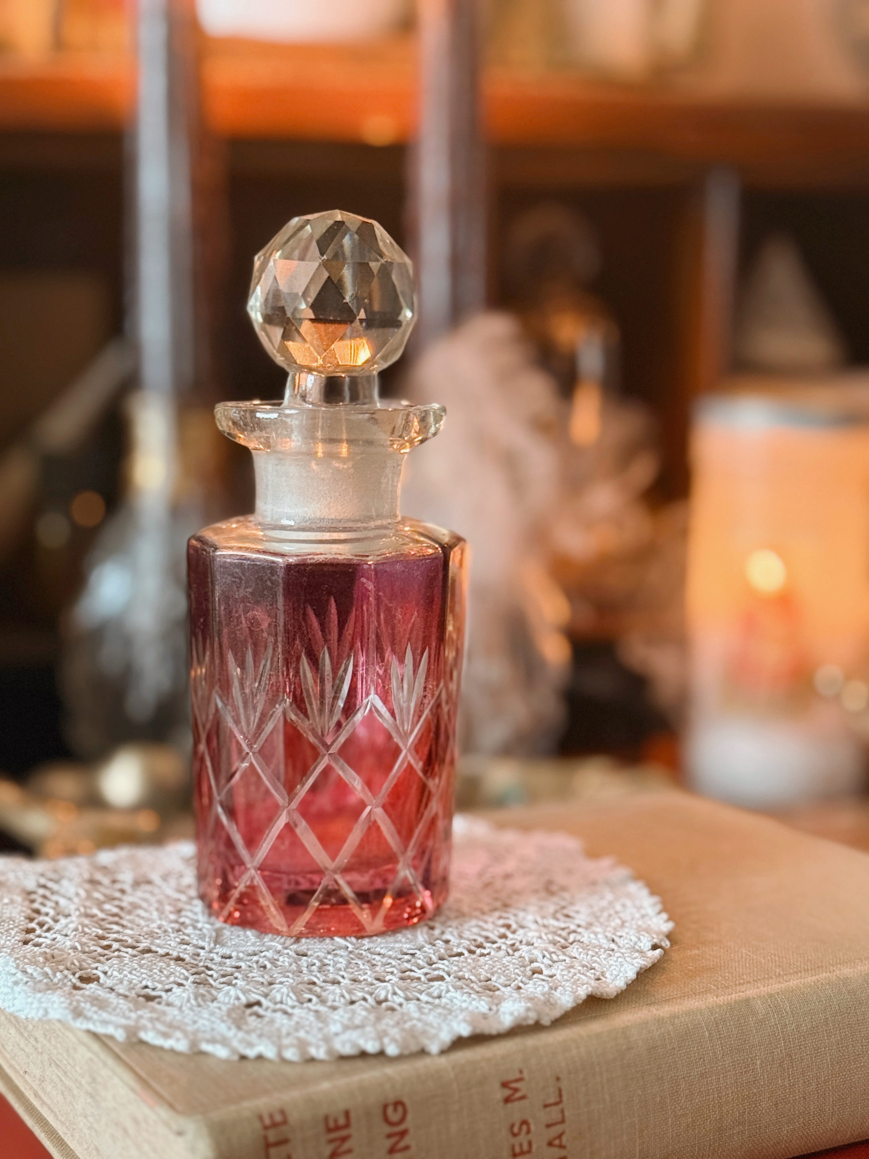 Vintage Perfume Glass Bottle