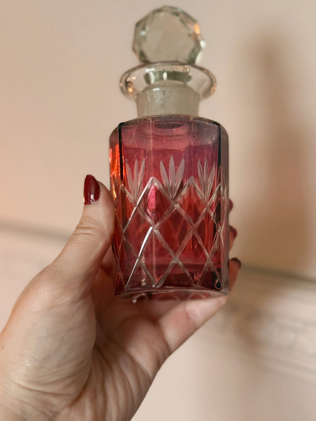 Vintage Perfume Glass Bottle
