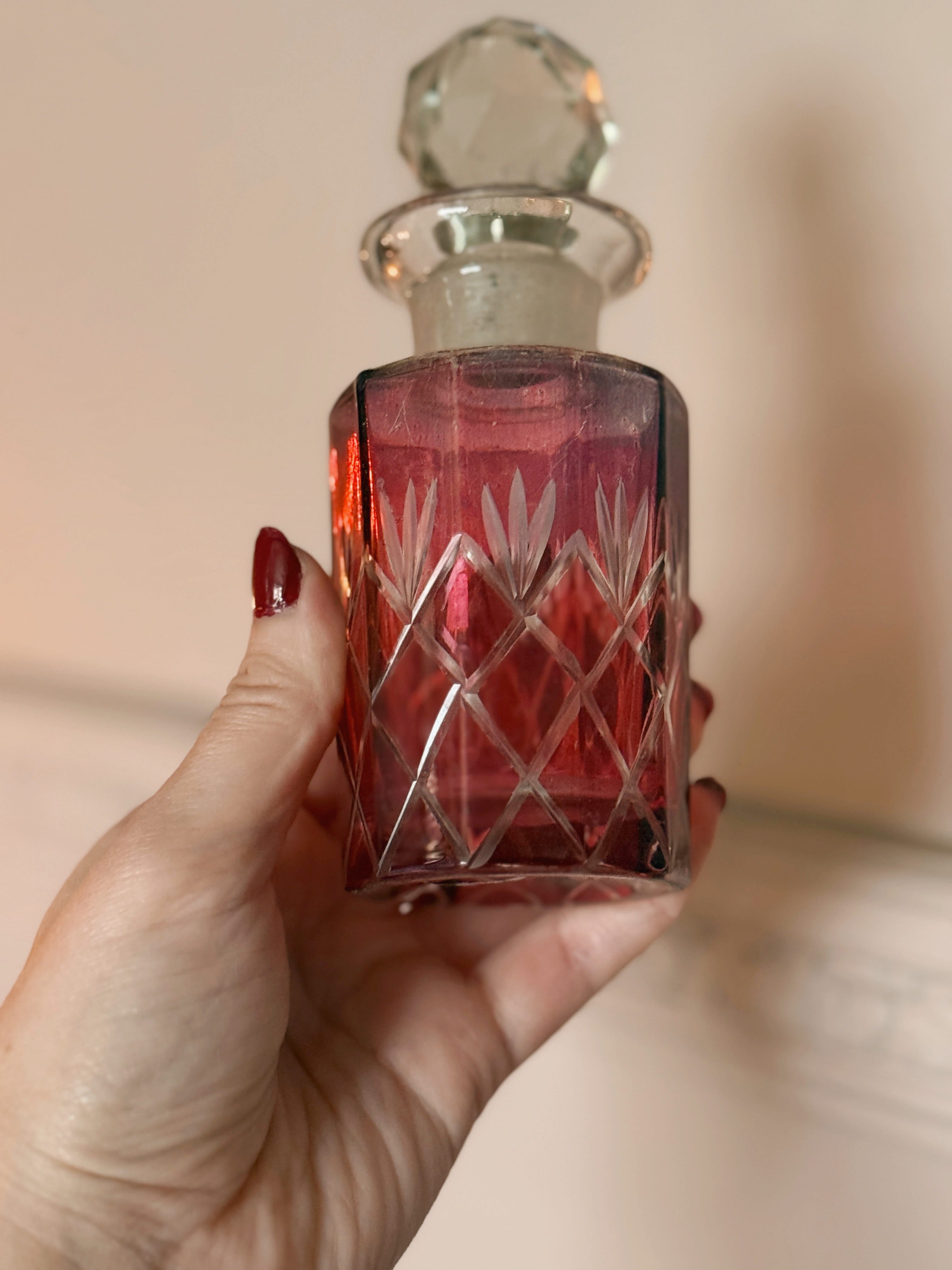 Vintage Perfume Glass Bottle