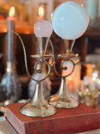 Vintage Pair of Brass Candlestick Holders