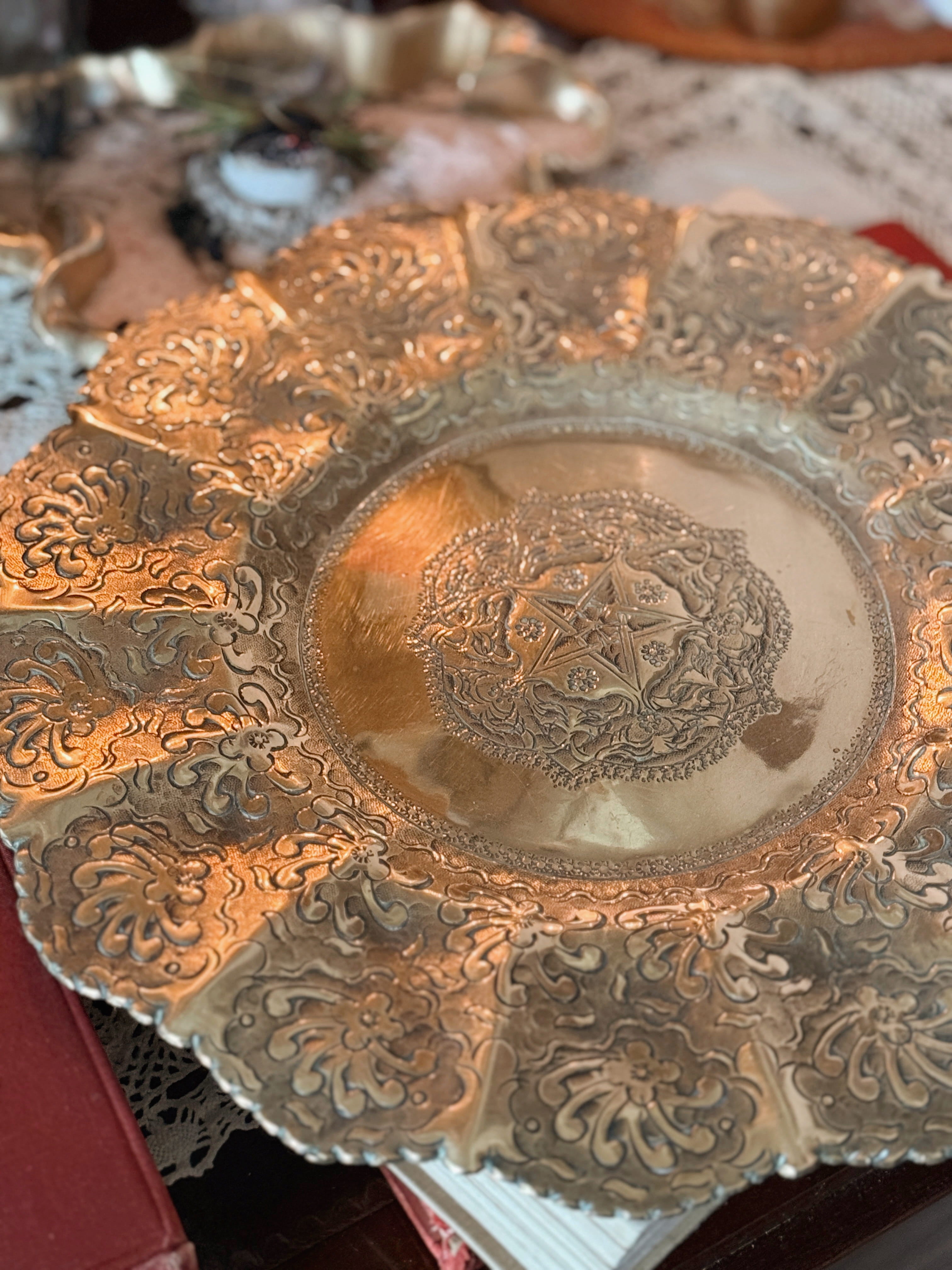 Vintage Large Brass Tray (UK ONLY)