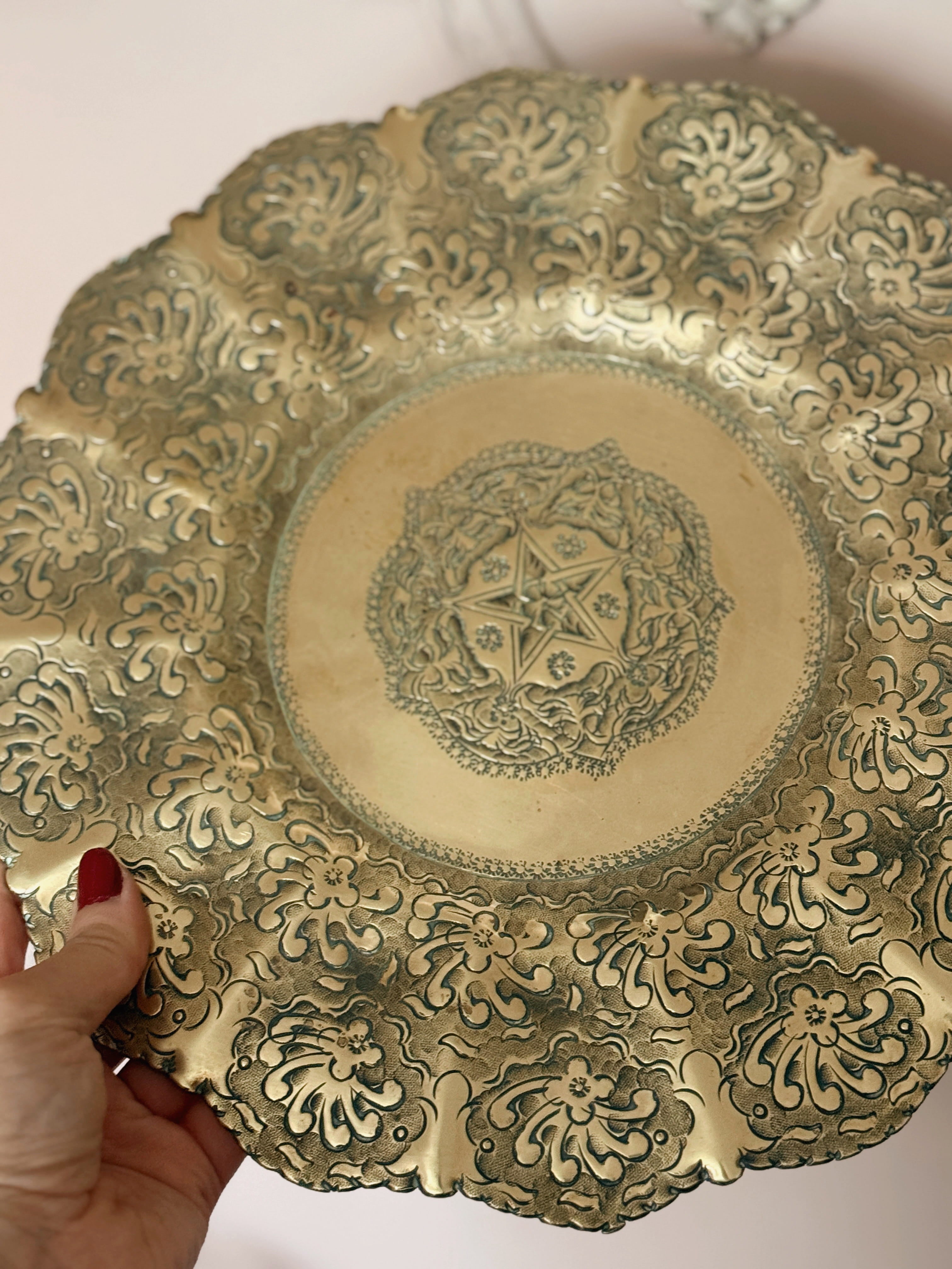 Vintage Large Brass Tray (UK ONLY)