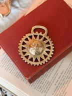 Vintage Brass Sun Medallion