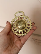 Vintage Brass Sun Medallion