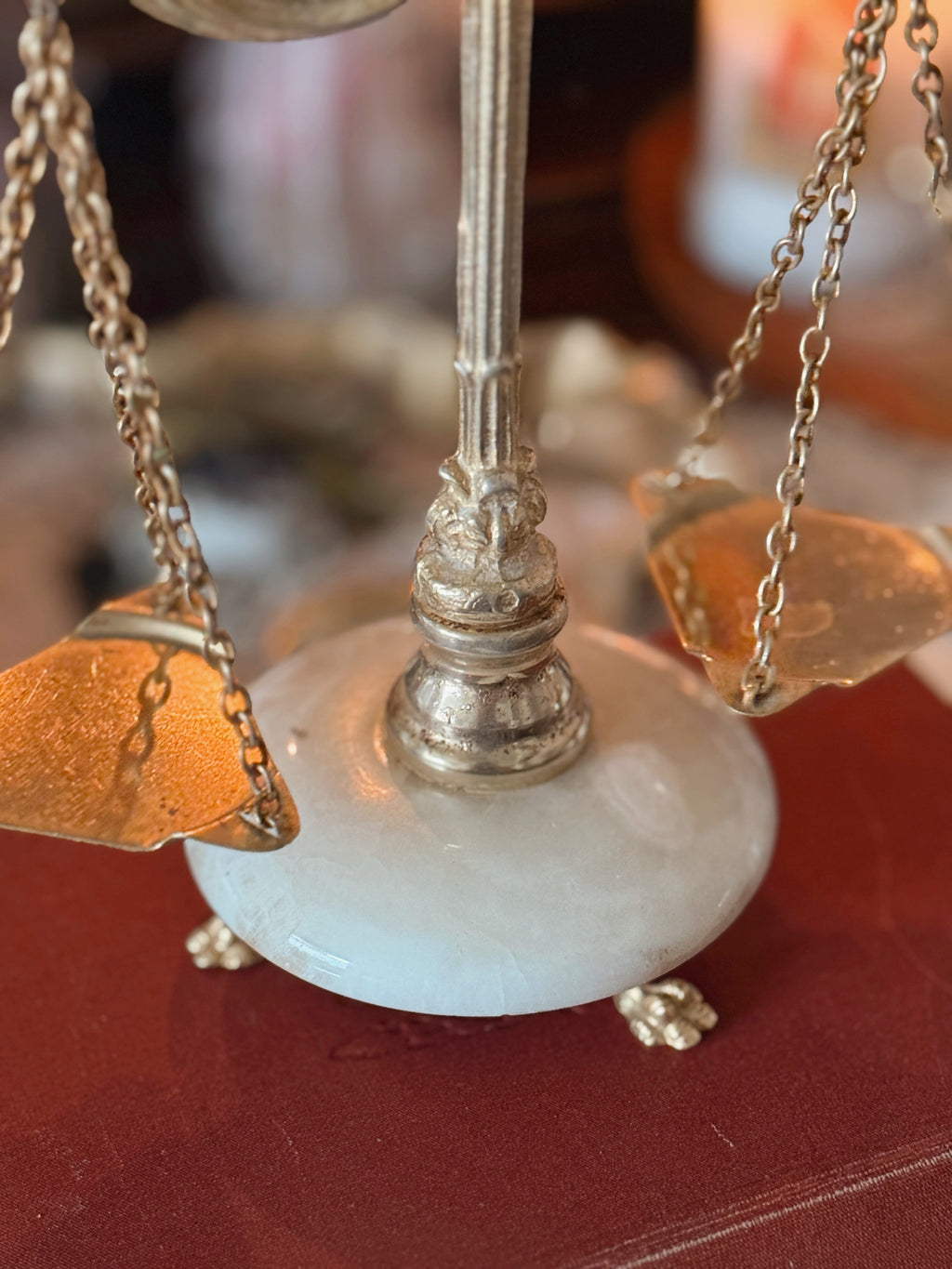 Vintage Brass Onyx Scales