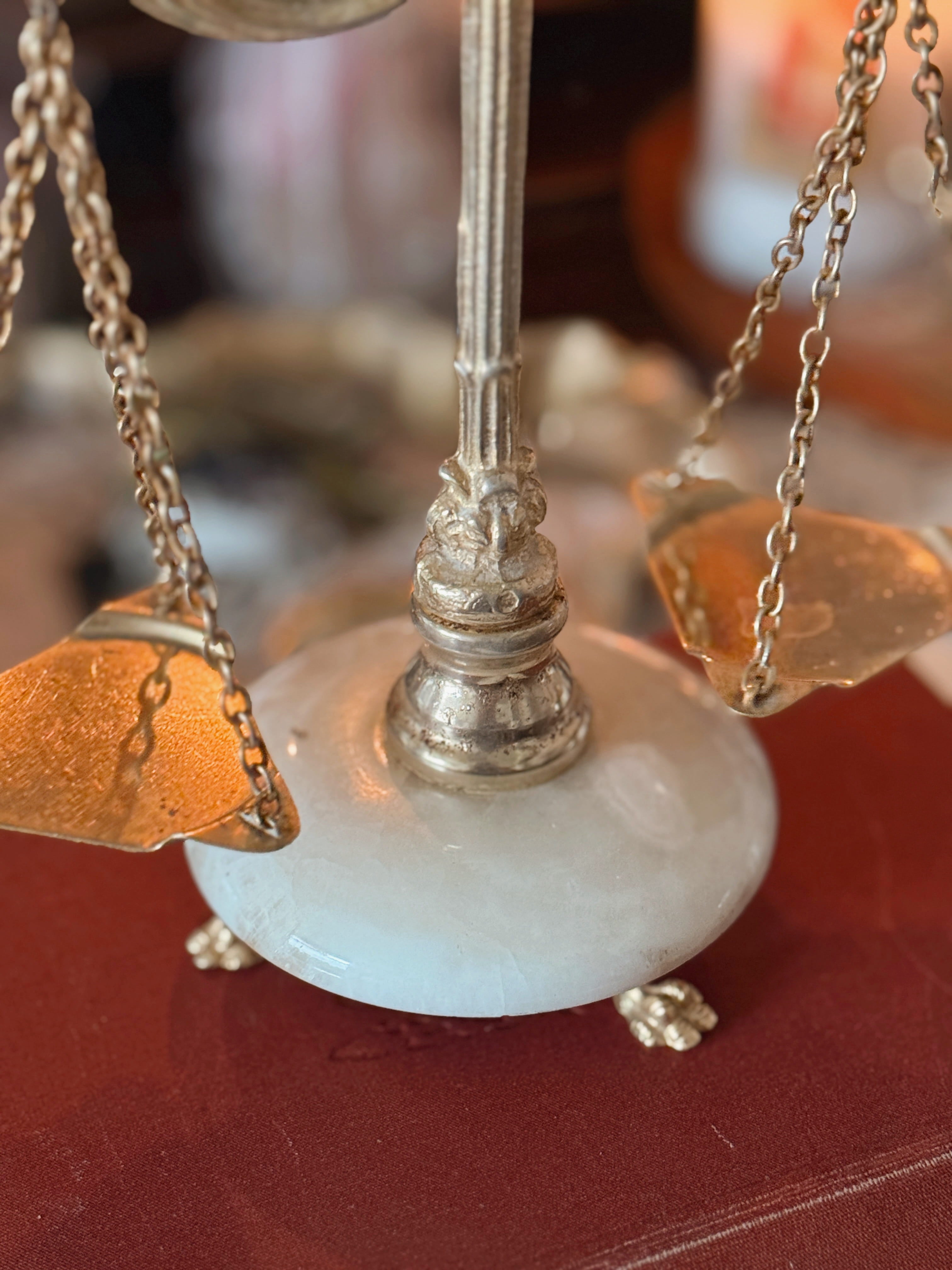 Vintage Brass Onyx Scales