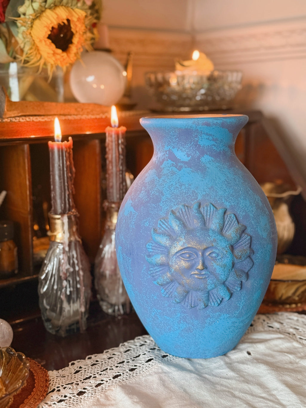 Vintage Sun + Moon Vase (UK ONLY)