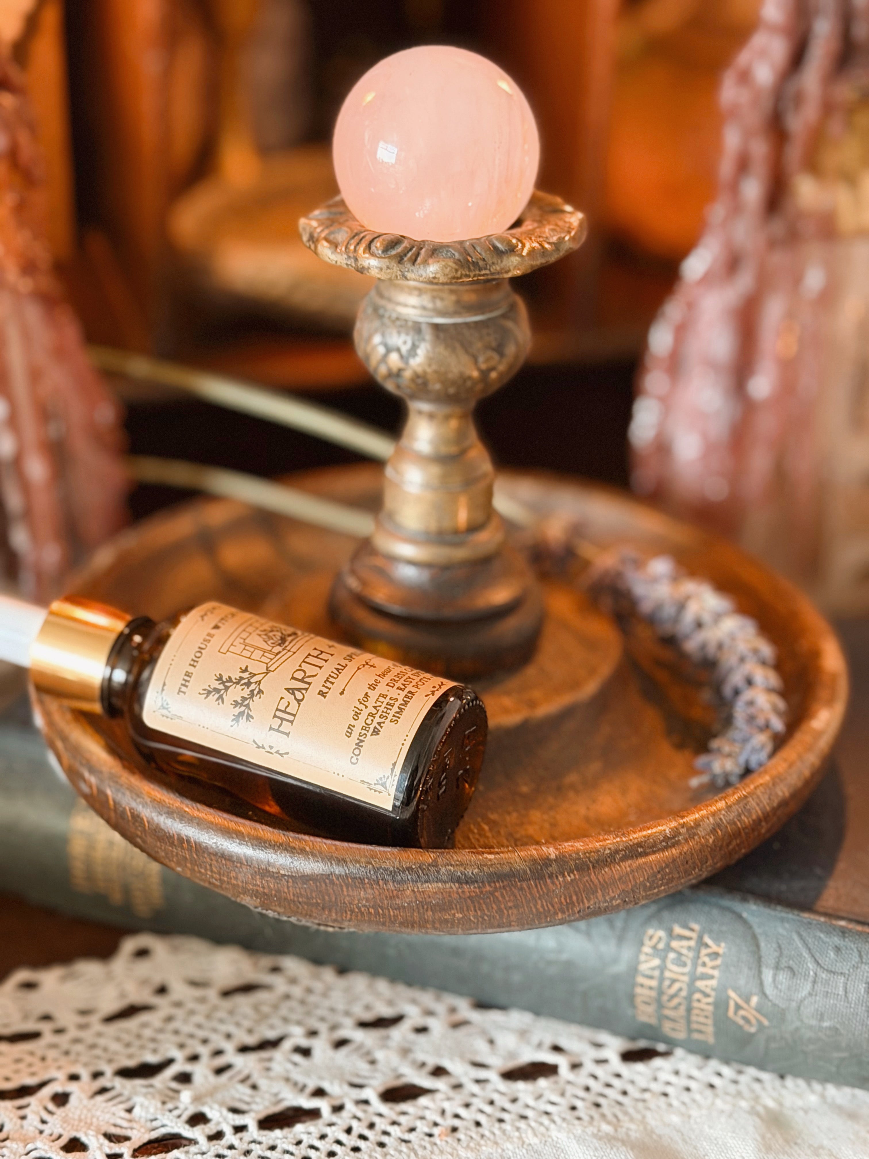 Vintage Wood Candlestick Holder