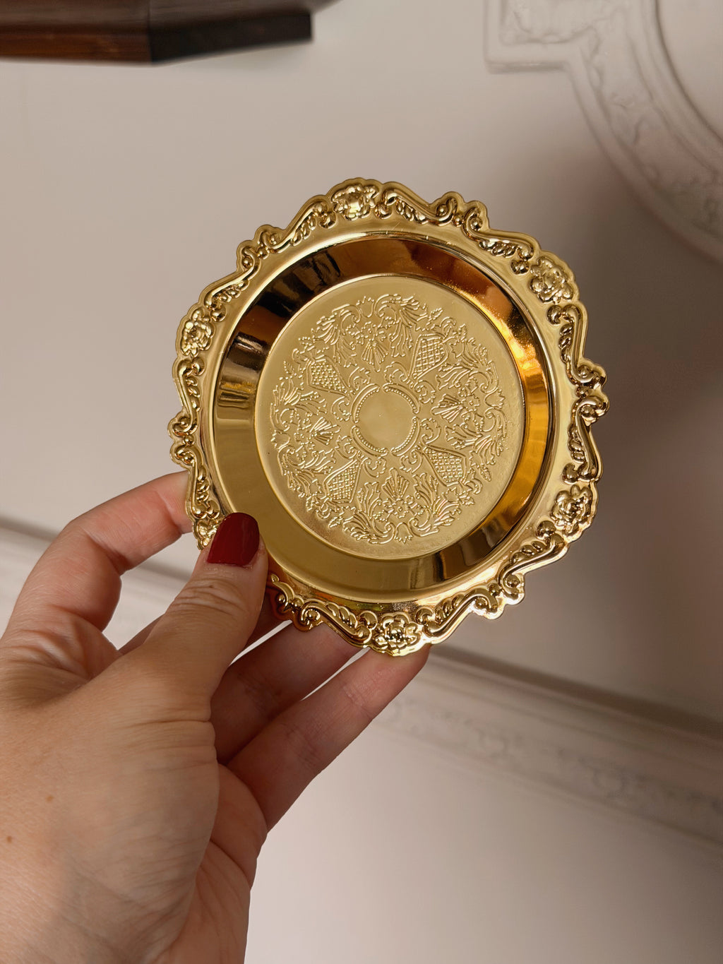 Mini Gold Metal Spell Plate