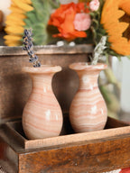 Vintage Pair of Onyx Vases