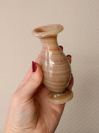 Vintage Pair of Onyx Vases
